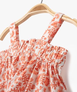 Blouse bébé fille à bretelles et motif fleuri pailleté vue3 - GEMO(BEBE DEBT) - GEMO