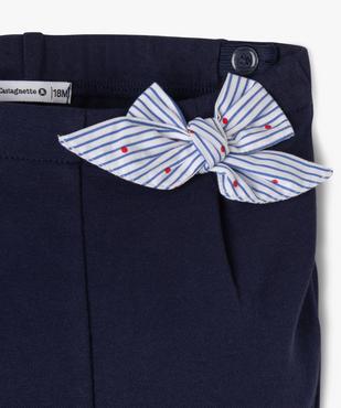 Pantalon en maille confortable à nœud fantaisie vue2 - LULUCASTAGNETTE - GEMO