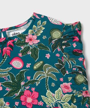 Blouse à volants à motifs fleuris fille vue3 - GEMO 4G FILLE - GEMO