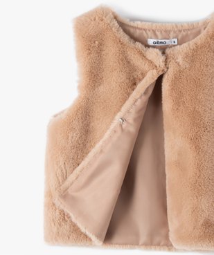 Gilet fille sans manches en matière peluche vue2 - GEMO (ENFANT) - GEMO