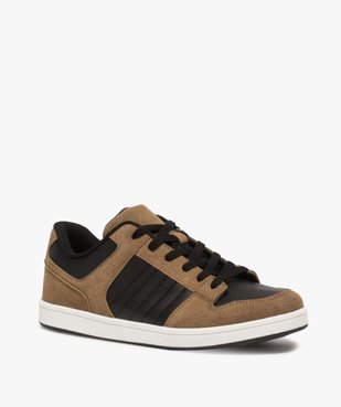 Baskets homme basses à lacets style skate shoes vue2 - GEMO (HOMME) - GEMO
