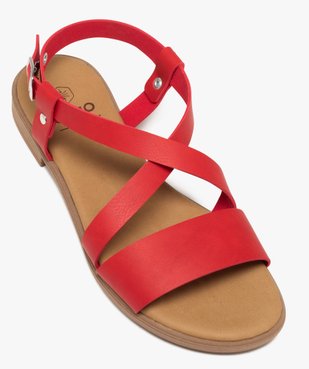 Sandales femme unies à brides style casual   vue5 - GEMO (CASUAL) - GEMO
