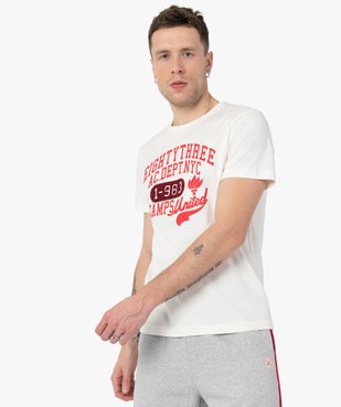 Tee-shirt homme avec motif en maille bouclette – Camps United vue1 - CAMPS UNITED - GEMO