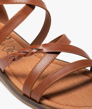 Sandales plates à brides et talon zippé femme - Valentina Baldano vue7 - VALENTINA BALDA - GEMO