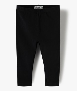 Legging bébé fille long en coton stretch uni vue1 - GEMO 4G BEBE - GEMO