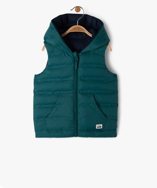 Blouson sans manches réversible à capuche bébé garçon vue1 - GEMO 4G BEBE - GEMO