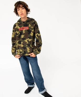 Sweat à capuche imprimé garçon vue5 - GEMO (JUNIOR) - GEMO