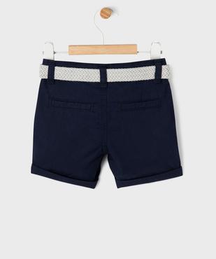 Short en twill avec ceinture tressée bébé garçon - LuluCastagnette vue5 - LULUCASTAGNETTE - GEMO