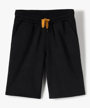 Bermuda garçon en maille avec ceinture élastiquée vue1 - GEMO (ENFANT) - GEMO