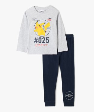 Pyjama garçon en jersey bicolore à motif Pikachu - Pokémon vue1 - POKEMON - GEMO