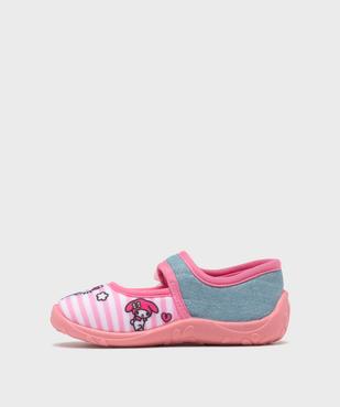 Chaussons forme ballerine fermeture scratch fille - Hello Kitty vue3 - HELLO KITTY - GEMO
