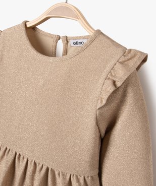 Robe à manches longues en maille pailletée bébé fille vue2 - GEMO(BEBE DEBT) - GEMO