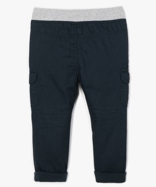 Pantalon bébé garçon coupe battle à revers et taille élastiquée vue2 - GEMO(BEBE DEBT) - GEMO