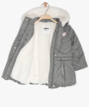 Parka bébé fille à doublure peluche et détails pailletés vue2 - Nikesneakers(BEBE DEBT) - Nikesneakers