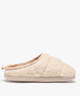 Chaussons femme mules plates en textile sherpa vue1 - GEMO(HOMWR FEM) - GEMO