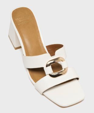 Mules à talon trapèze et bride bijou femme - Follow Me vue5 - FOLLOW ME - GEMO