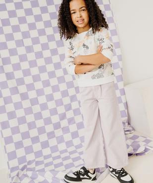 Jean wide leg avec ceinture élastique ajustable fille vue6 - GEMO (ENFANT) - GEMO