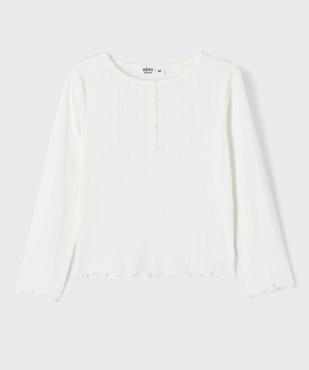 Tee-shirt manches longues finitions froncées fille vue2 - GEMO 4G FILLE - GEMO