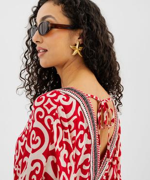 Robe de plage à imprimé ethnique femme vue2 - GEMO 4G FEMME - GEMO