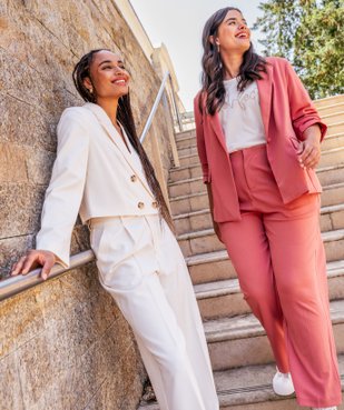Veste blazer extensible fermeture un bouton femme grande taille vue7 - GEMO (G TAILLE) - GEMO