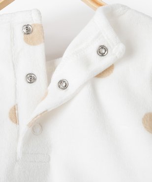 Pyjama bébé 2 pièces à pois en velours doux vue3 - GEMO(BB COUCHE) - GEMO