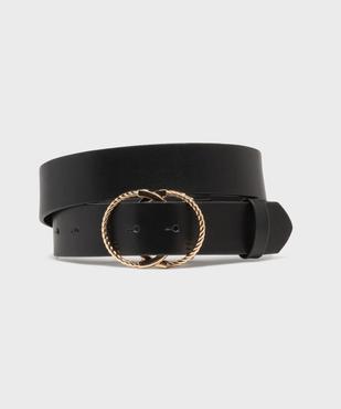 Ceinture unie avec boucle fantaisie femme vue1 - GEMO (ACCESS) - GEMO
