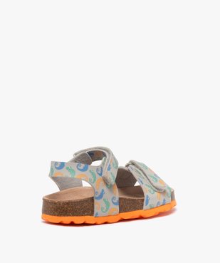 Sandales garçon à scratch avec semelle crantée motif caméléon vue4 - MOD8 - GEMO