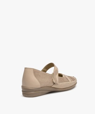 Escarpins femme confort en cuir avec bride scratch vue4 - GEMO (CONFORT) - GEMO