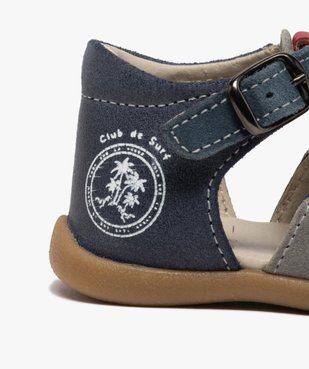 Sandales premiers pas bébé garçon dessus cuir vue6 - GEMO(BEBE DEBT) - GEMO
