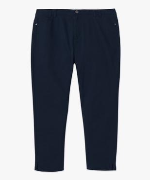Pantacourt en toile extensible coupe ajustée femme grande taille vue4 - GEMO 4G GT - GEMO