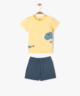 Pyjashort en coton imprimé bébé garçon vue1 - GEMO 4G BEBE - GEMO