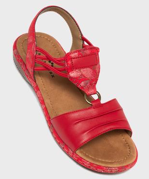 Sandales confort à petit talon compensé femme vue5 - SOFTRELAX - GEMO