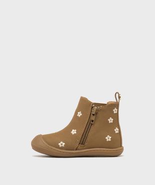 Boots Chelsea à fleurs brodées bébé fille - LuluCastagnette vue3 - LULUCASTAGNETTE - GEMO