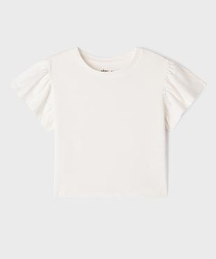 Tee-shirt manches courtes volantées fille vue2 - GEMO 4G FILLE - GEMO