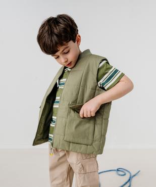 Doudoune sans manches avec poches à rabat garçon vue1 - GEMO (ENFANT) - GEMO