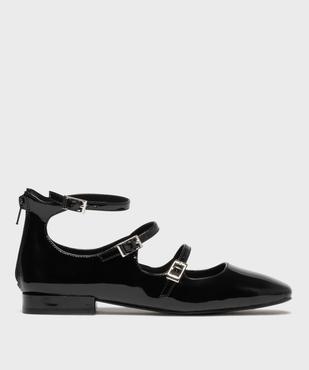 Ballerines vernies avec brides et zip au talon femme - Follow Me vue1 - FOLLOW ME - GEMO