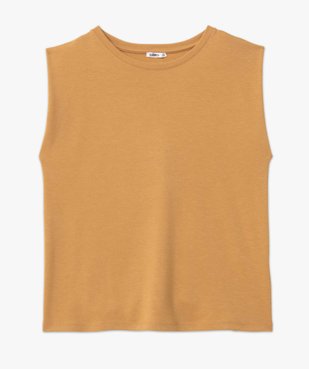 Tee-shirt femme sans manches avec large col rond vue4 - GEMO(FEMME PAP) - GEMO
