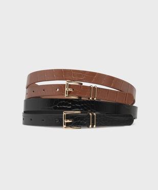 Ceinture fine texturée femme vue1 - GEMO (ACCESS) - GEMO