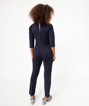 Combinaison pantalon avec col tailleur femme vue3 - GEMO(FEMME PAP) - GEMO