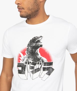 Tee-shirt homme à manches courtes imprimé Godzilla vue2 - GODZILLA - GEMO