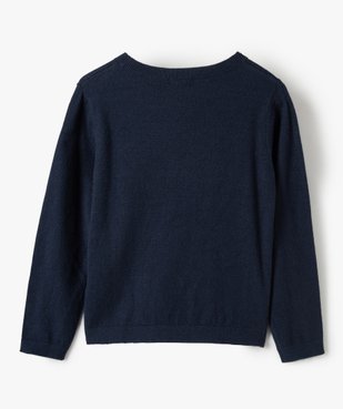 Pull fille à nopes uni vue3 - GEMO (ENFANT) - GEMO