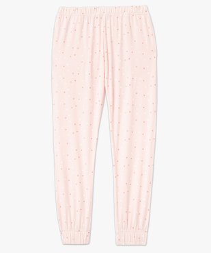 Pantalon de pyjama femme imprimé avec bas élastiqué vue4 - GEMO 4G FEMME - GEMO