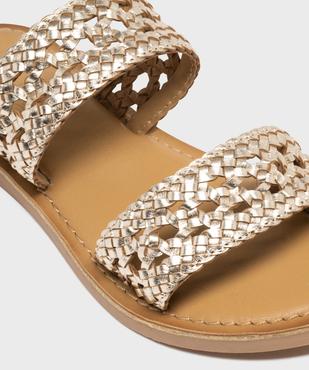 Sandales en cuir métallisé à larges brides tressées et ajourées fille - Lovely Wings vue6 - LOVELY WINGS GEMO FOR GOOD - GEMO