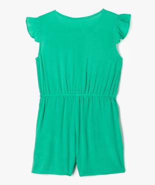 Combishort sans manches en viscose froissée fille vue3 - GEMO 4G FILLE - GEMO