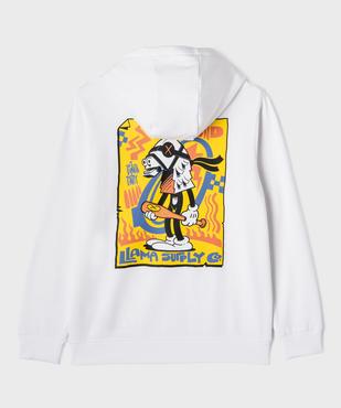 Sweat à capuche avec large motif dos garçon - Fortnite vue3 - FORTNITE - GEMO