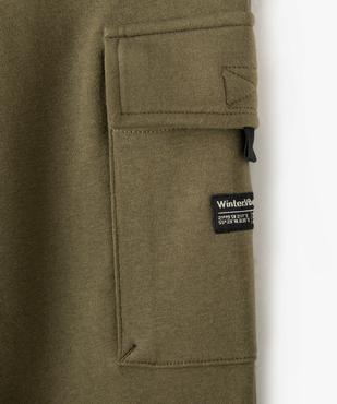 Pantalon cargo molletonné garçon vue3 - GEMO (JUNIOR) - GEMO