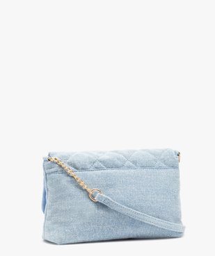 Sac femme en jean matelassé avec bandoulière en chaîne vue2 - GEMO (ACCESS) - GEMO