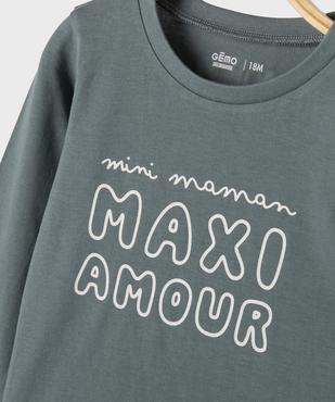 Tee-shirt manches longues à message bébé garçon vue2 - GEMO(BEBE DEBT) - GEMO