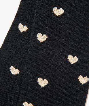 Collants bébé fille chaud imprimé cœurs vue2 - GEMO 4G BEBE - GEMO