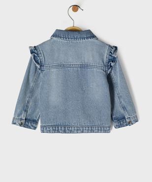 Veste en jean avec volants sur les épaules bébé fille vue8 - GEMO(BEBE DEBT) - GEMO